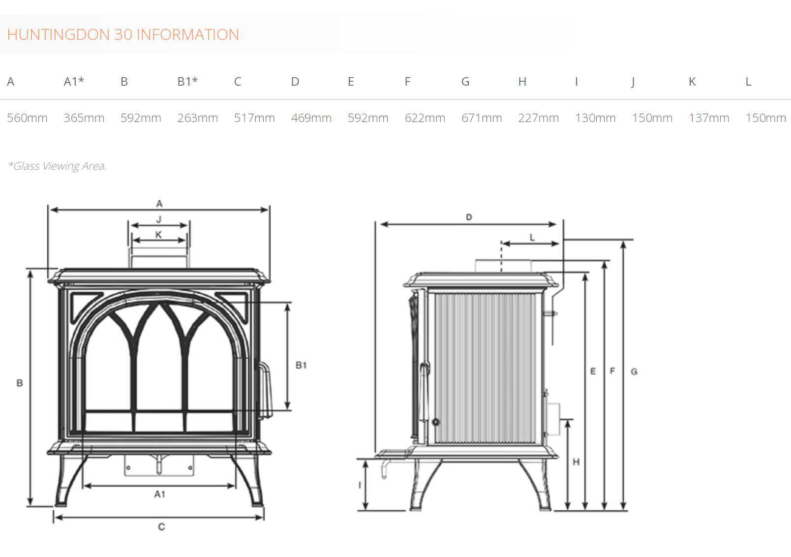 Stovax Huntingdon 30 Wood Burning Stoves & Multifuel Stoves Croydon